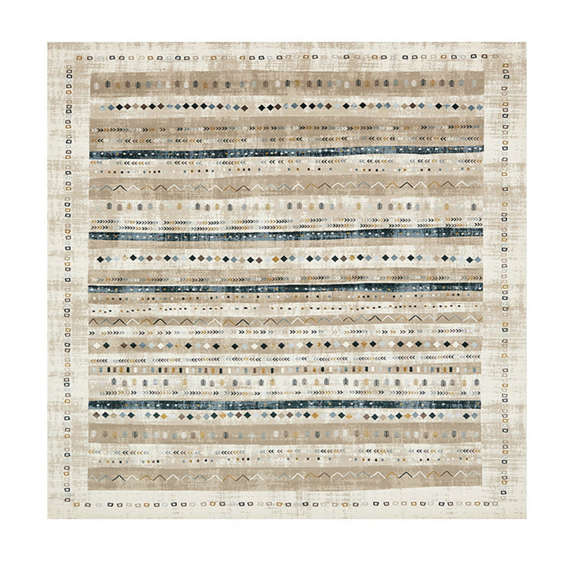 Mehrfarbiger Vintage-Teppich aus Polyester mit ethnischem Muster für den Innenbereich, rutschfester Teppich für das Wohnzimmer