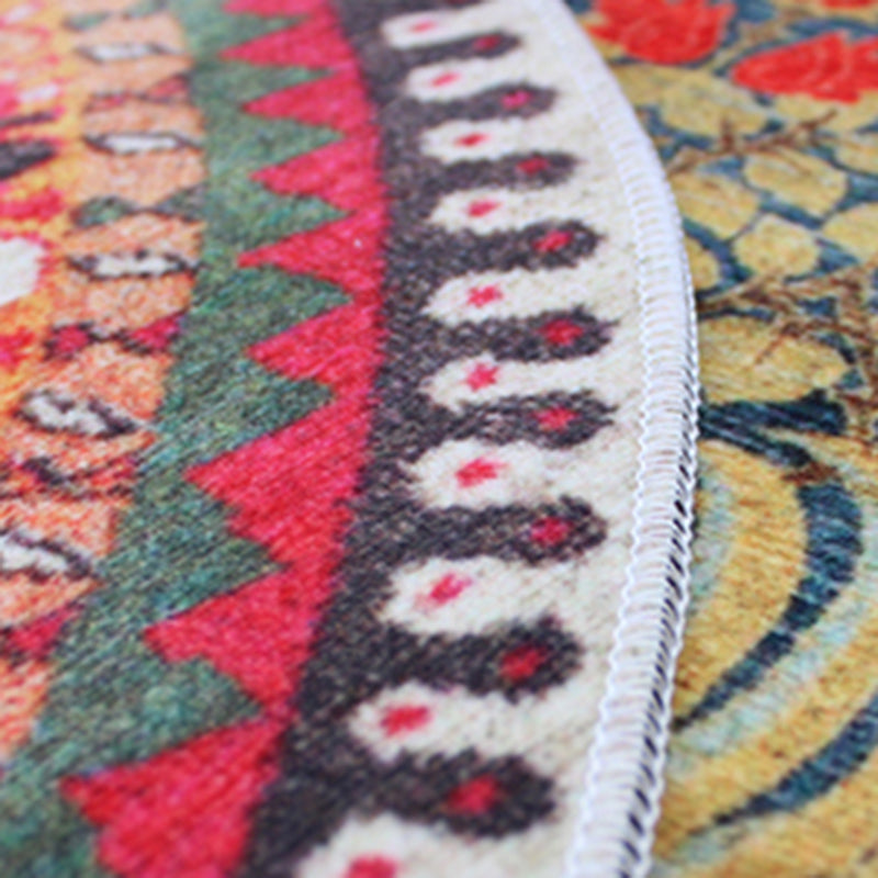 Mehrfarbiger Vintage-Teppich aus Polyester mit ethnischem Muster für den Innenbereich, rutschfester Teppich für das Wohnzimmer