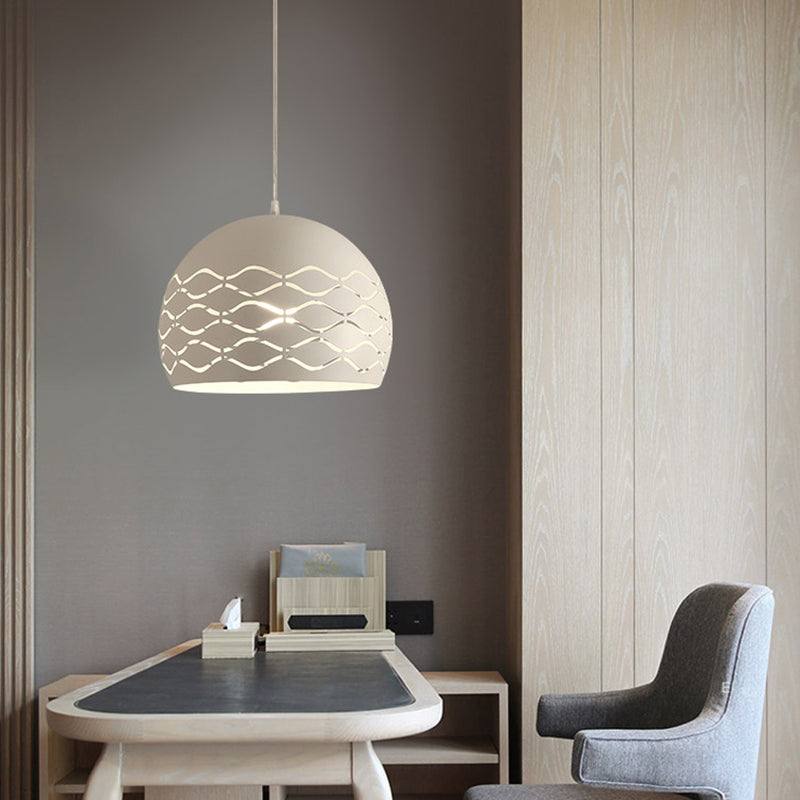 Luz de techo colgante con forma de metal mínimo Minimalista 1 Lámpara de suspensión de luz en blanco