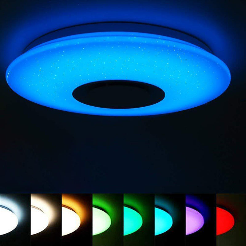 Modern Style Flush Mount Fixture LED Ceiling Light Smart Bluetooth Music Ceiling Lamp