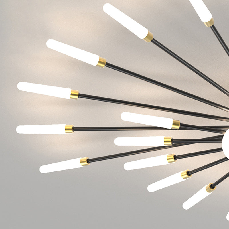 Plafonnier encastré Spoutnik en or noir, nouveau plafonnier moderne en acrylique pour le salon