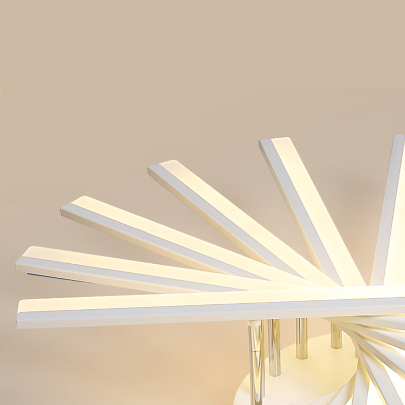 Acrylic Living Room LED Flush Ceiling Lights Linear Modern Style Flush Mount