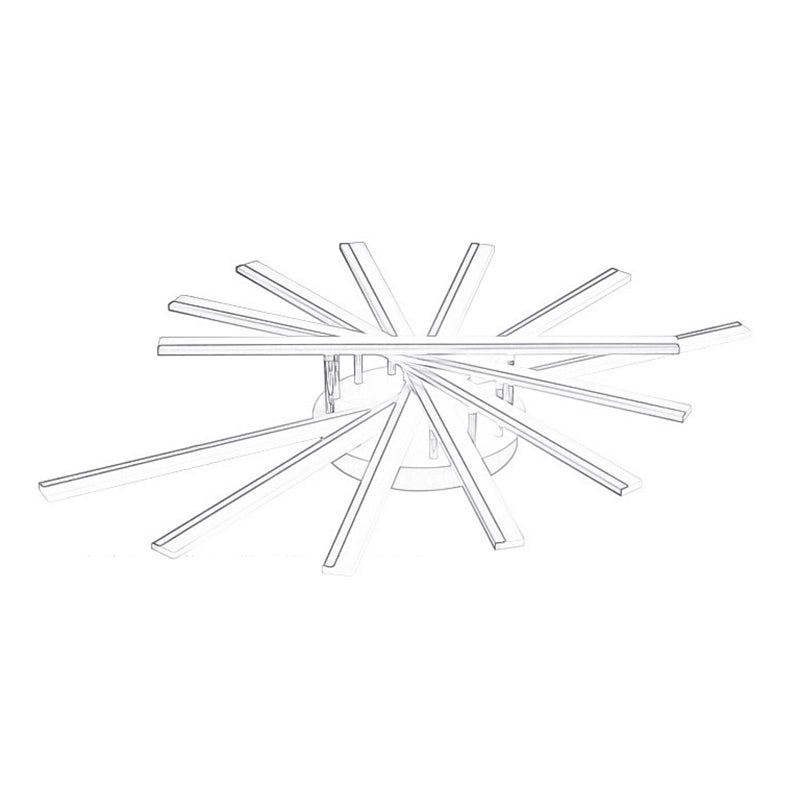 Acrylic Living Room LED Flush Ceiling Lights Linear Modern Style Flush Mount