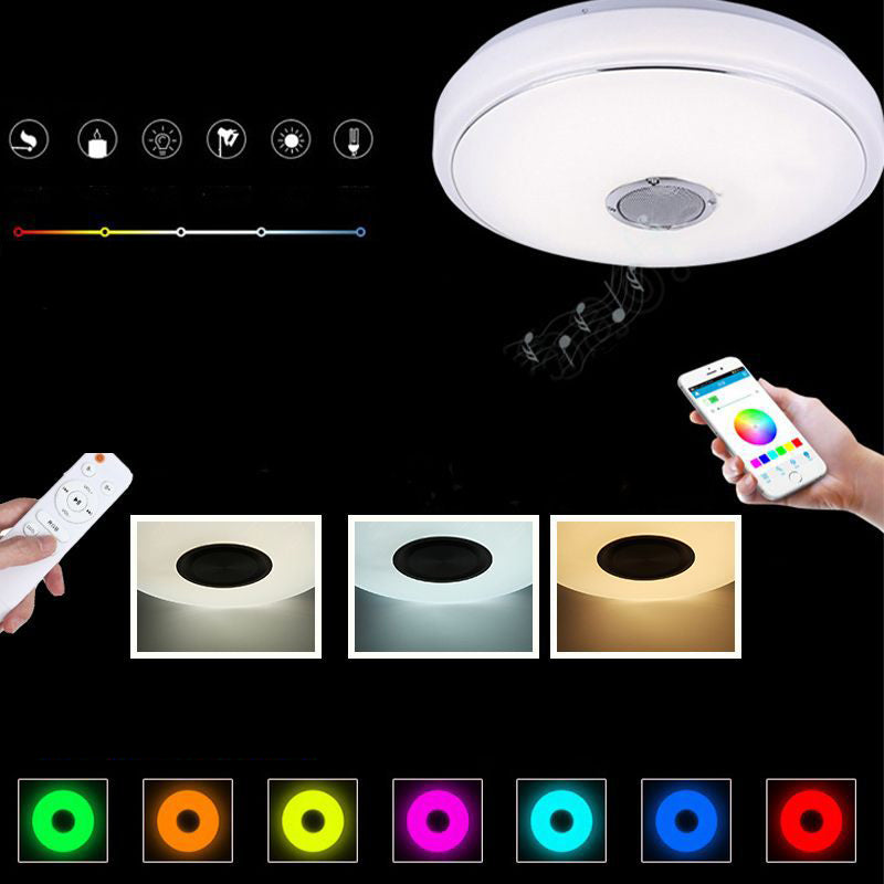 Flush Mount Ceiling Light Smart Bluetooth Music Ceiling Light Bedroom Light