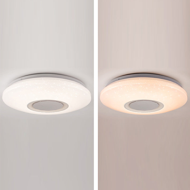 Modern Minimalist Style LED Flush Mount Ceiling Fixture Phone Control Light Bedroom Light