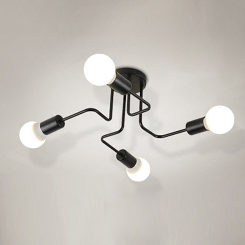 American Retro Ceiling Light Wrought Iron Elbow Industrial Style Creative Personality Restaurant Living Room Bedroom Clothing Store Lamps