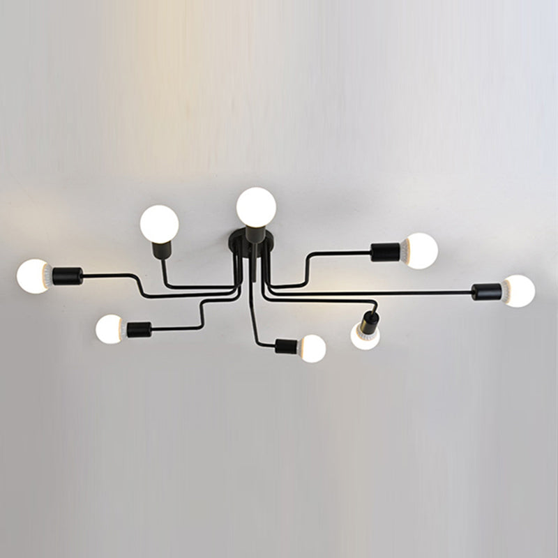American Retro Ceiling Light Wrought Iron Elbow Industrial Style Creative Personality Restaurant Living Room Bedroom Clothing Store Lamps