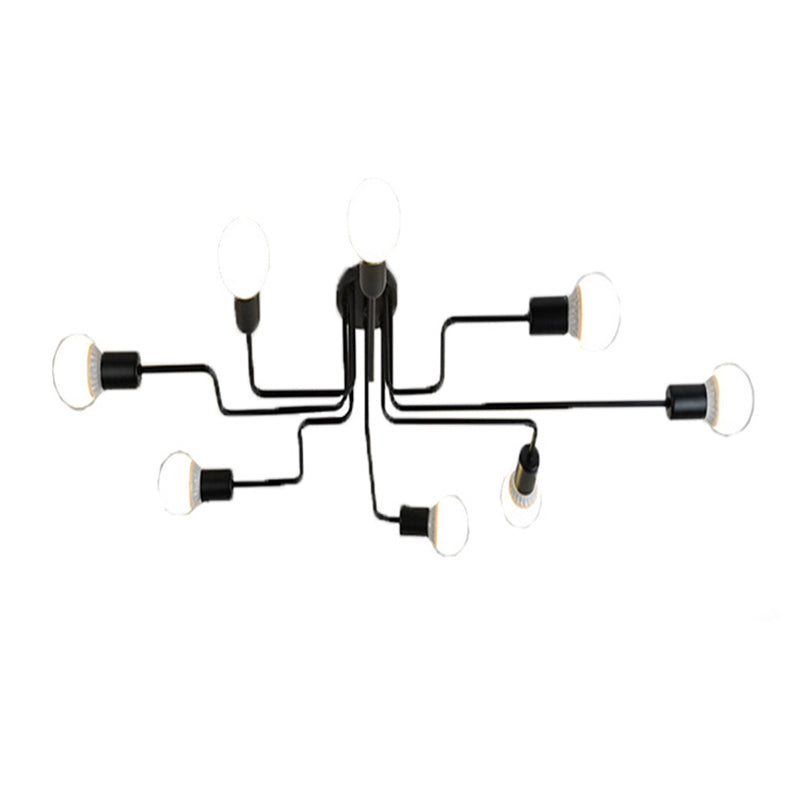 American Retro Ceiling Light Wrought Iron Elbow Industrial Style Creative Personality Restaurant Living Room Bedroom Clothing Store Lamps
