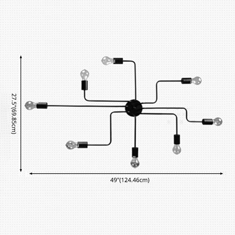 American Retro Ceiling Light Wrought Iron Elbow Industrial Style Creative Personality Restaurant Living Room Bedroom Clothing Store Lamps
