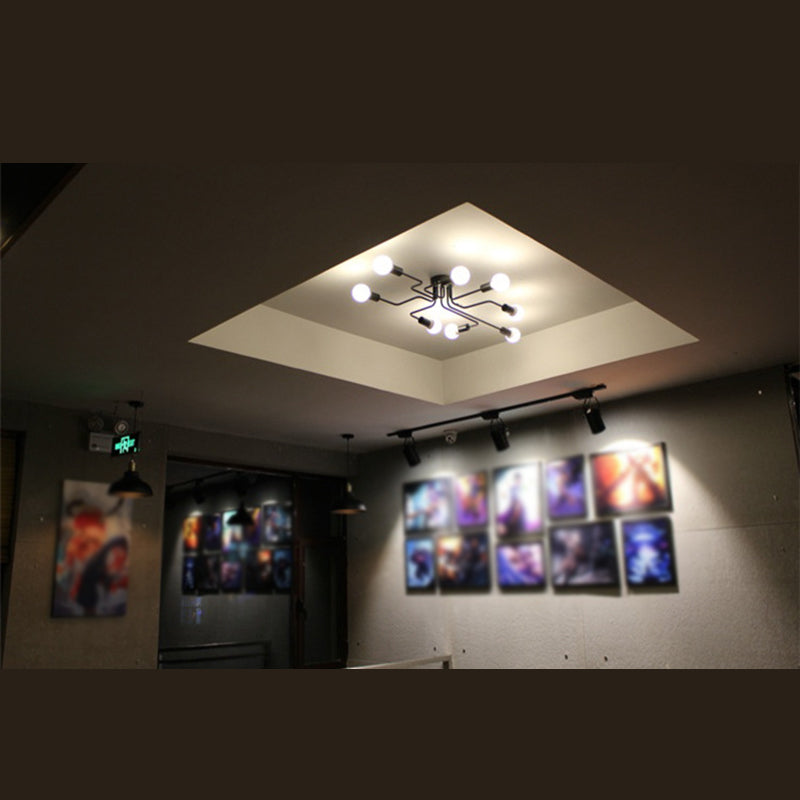 American Retro Ceiling Light Wrought Iron Elbow Industrial Style Creative Personality Restaurant Living Room Bedroom Clothing Store Lamps