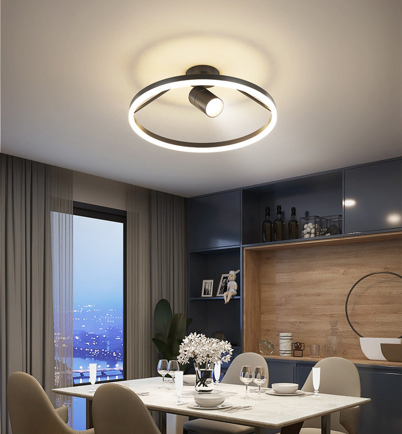 1 Spotlight LED Flush Luces de techo de techo de hierro forjado Montaje al ras para el dormitorio