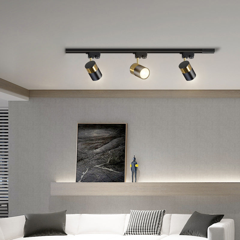 Nieuwe moderne lineaire track verlichting metalen plafond licht armatuur met 3 Spotlights