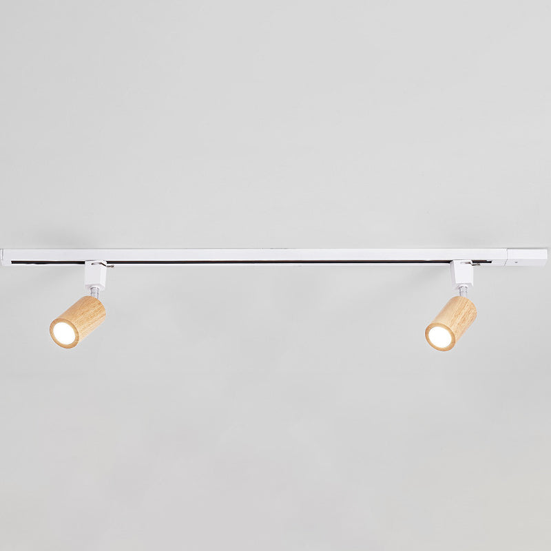 Lineare Deckenlampe Neues modernes Stil White Wood Flush Mount mit 3 Scheinwerfern