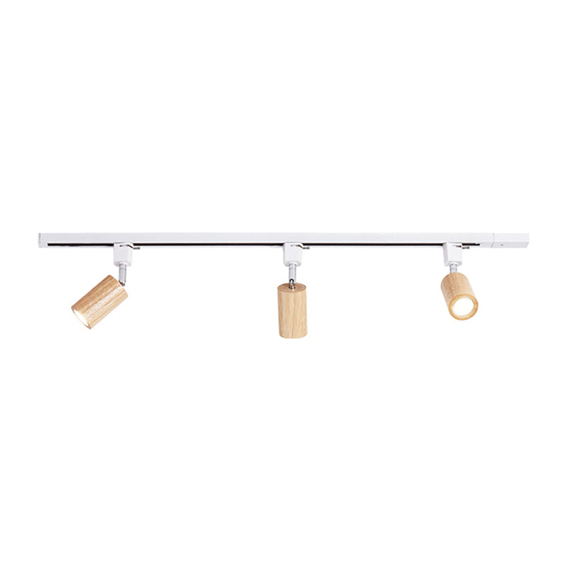 Lineare Deckenlampe Neues modernes Stil White Wood Flush Mount mit 3 Scheinwerfern