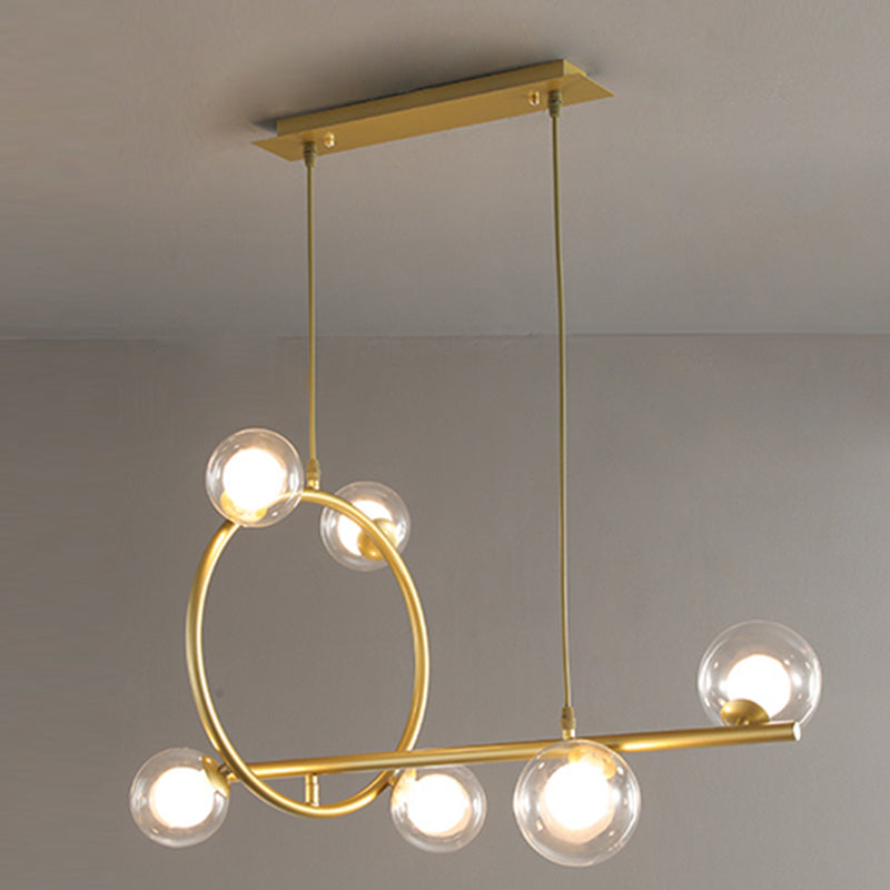 Círculo Dinning Room Illumino de la isla Vidrio Glass Minimal Pends Lighting Fexecture