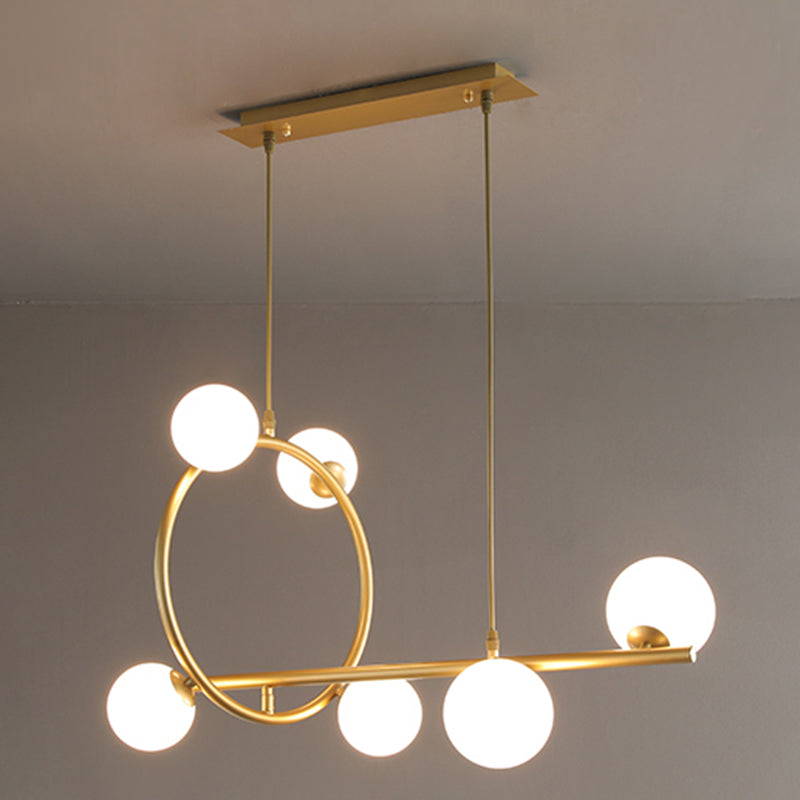 Círculo Dinning Room Illumino de la isla Vidrio Glass Minimal Pends Lighting Fexecture