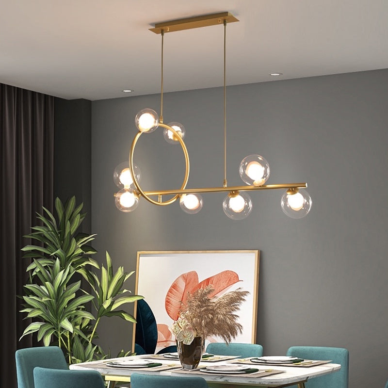 Círculo Dinning Room Illumino de la isla Vidrio Glass Minimal Pends Lighting Fexecture