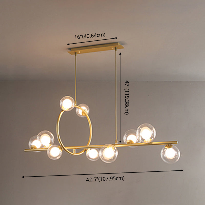 Círculo Dinning Room Illumino de la isla Vidrio Glass Minimal Pends Lighting Fexecture