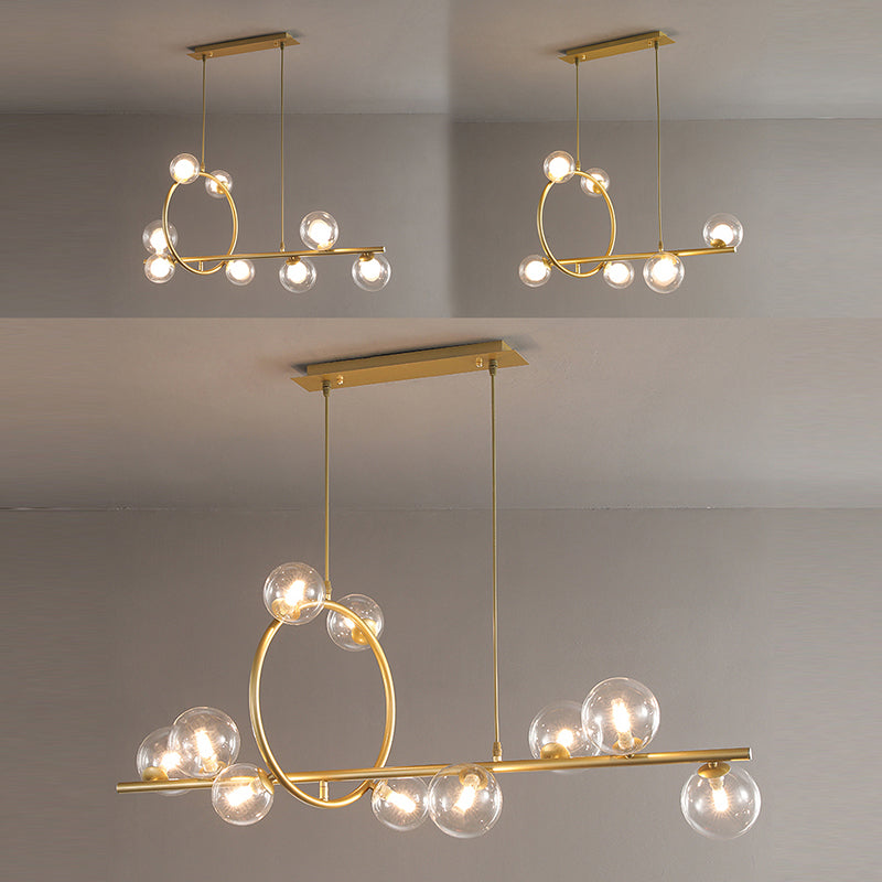 Círculo Dinning Room Illumino de la isla Vidrio Glass Minimal Pends Lighting Fexecture