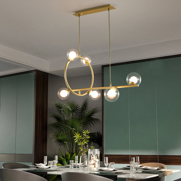 Círculo Dinning Room Illumino de la isla Vidrio Glass Minimal Pends Lighting Fexecture
