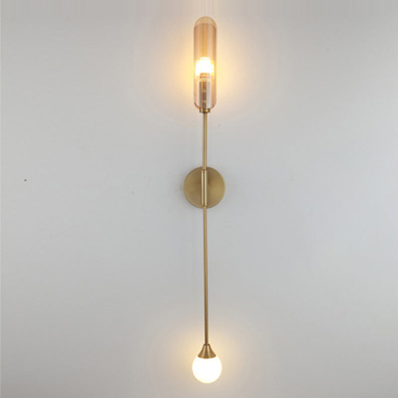 Mid-Century Wall Mounted Light Fixture Metal Sconce Lights in Gold Finish