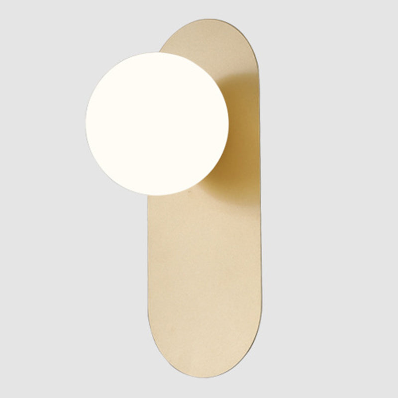 Modern Minimalist Style Spherical Wall Mount Light Fixture 1 Light Sconce Lights with Glass Shade