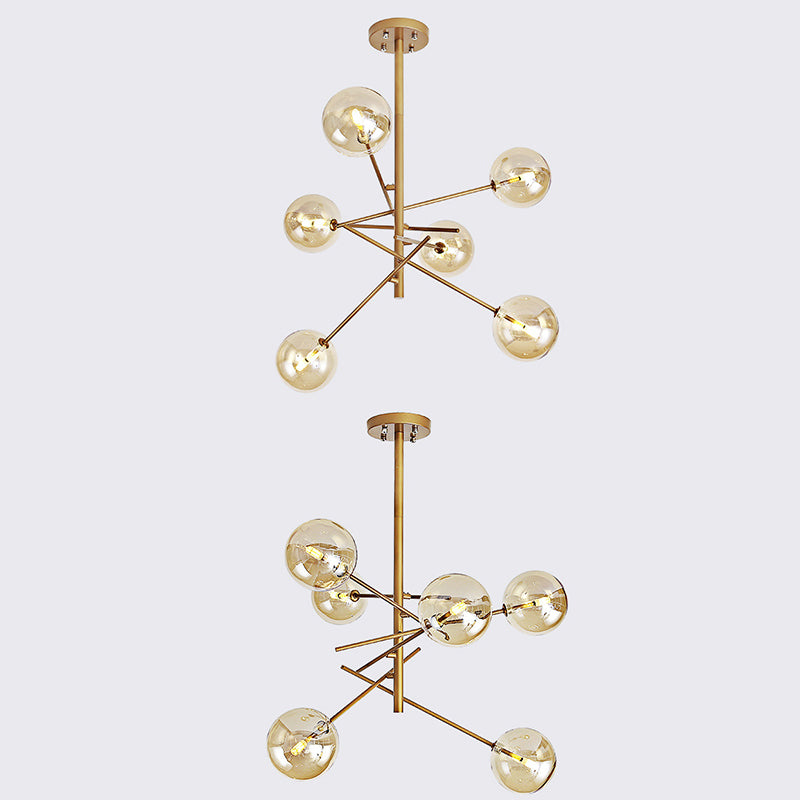 Lampada lampadario di vetro molecolare Minimalismo lampadario oro lampadario