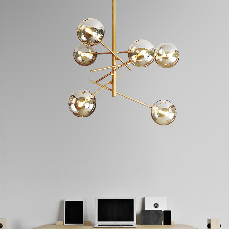 Lampada lampadario di vetro molecolare Minimalismo lampadario oro lampadario