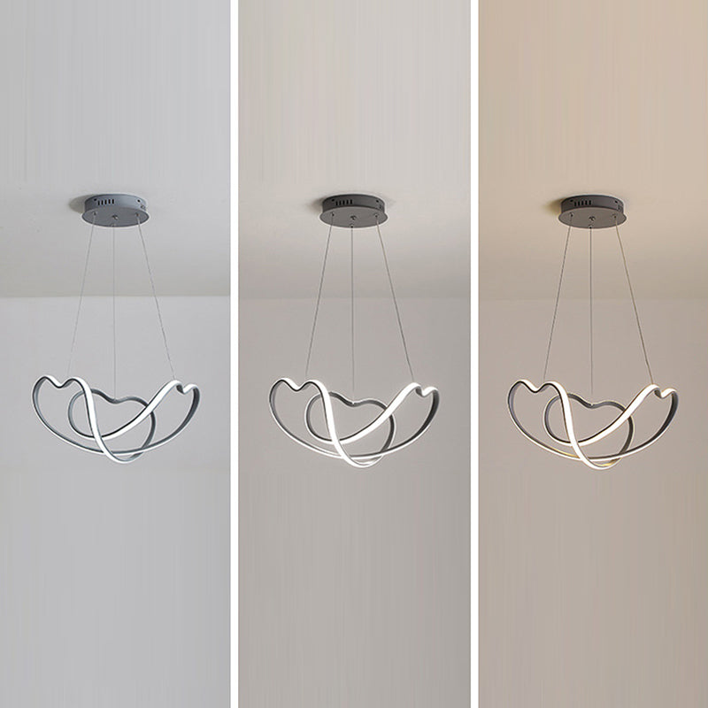 Modern Singularity LED Hanging Lamp Aluminium Linear Pendant Light with Acrylic Shade