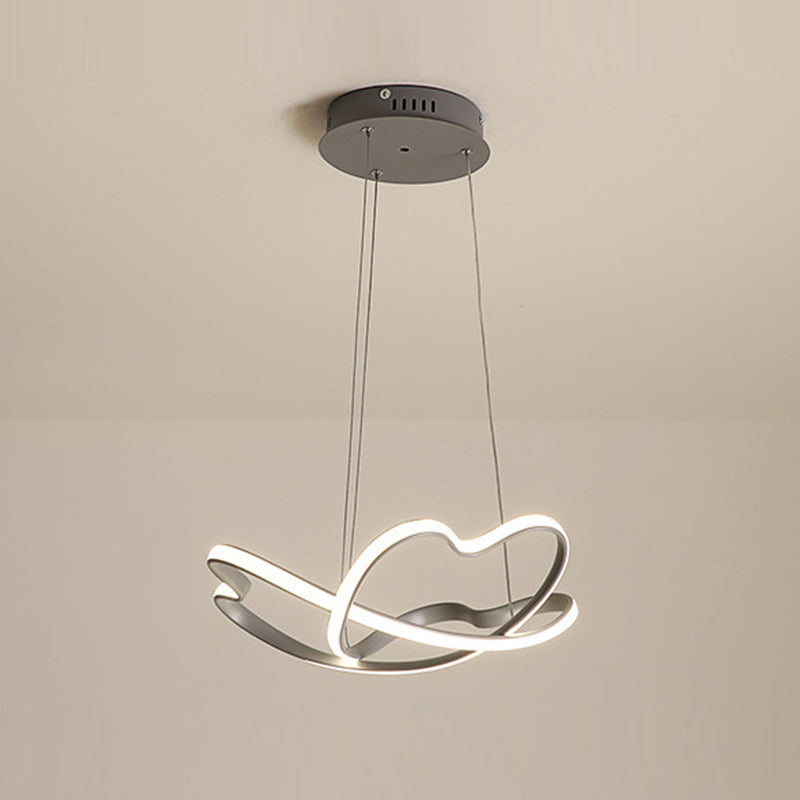 Lámpara colgante de colgantes LED de singularidad moderna Luz lineal de aluminio con sombra acrílica