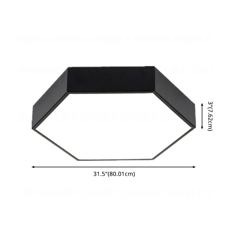 Geometric 1-Light LED Flush Light New Modern Iron Flush Mount Ceiling Light Fixtures