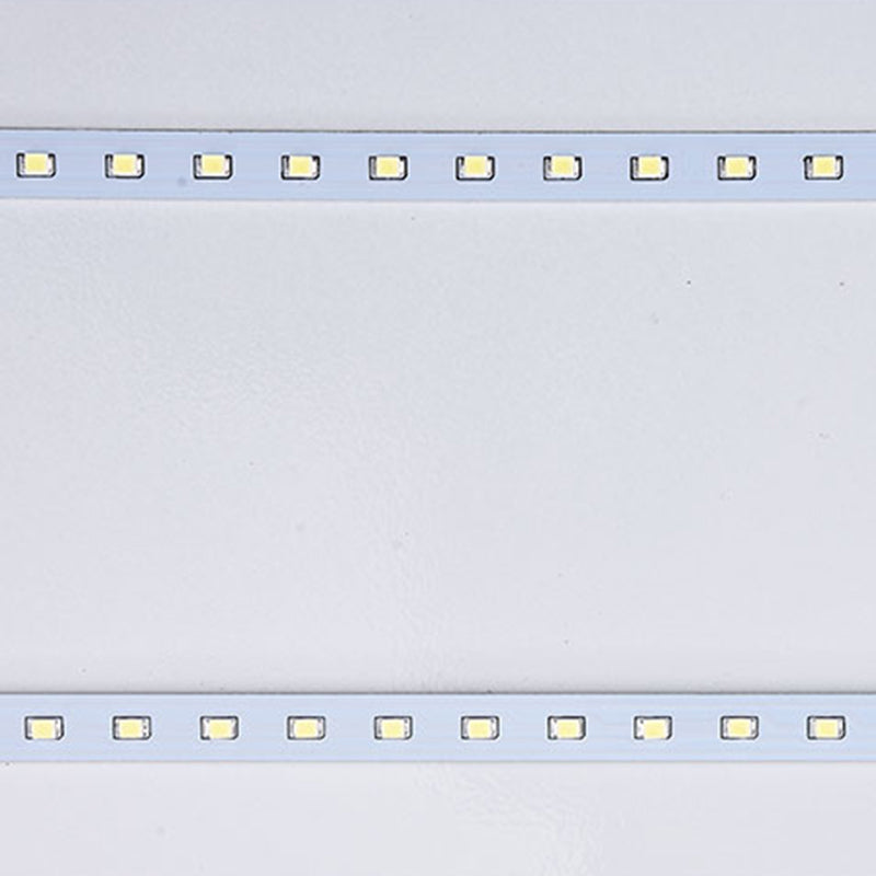 Rectangular Wood Flush Mount 1-Light Modern Ceiling Light Fixture for Office