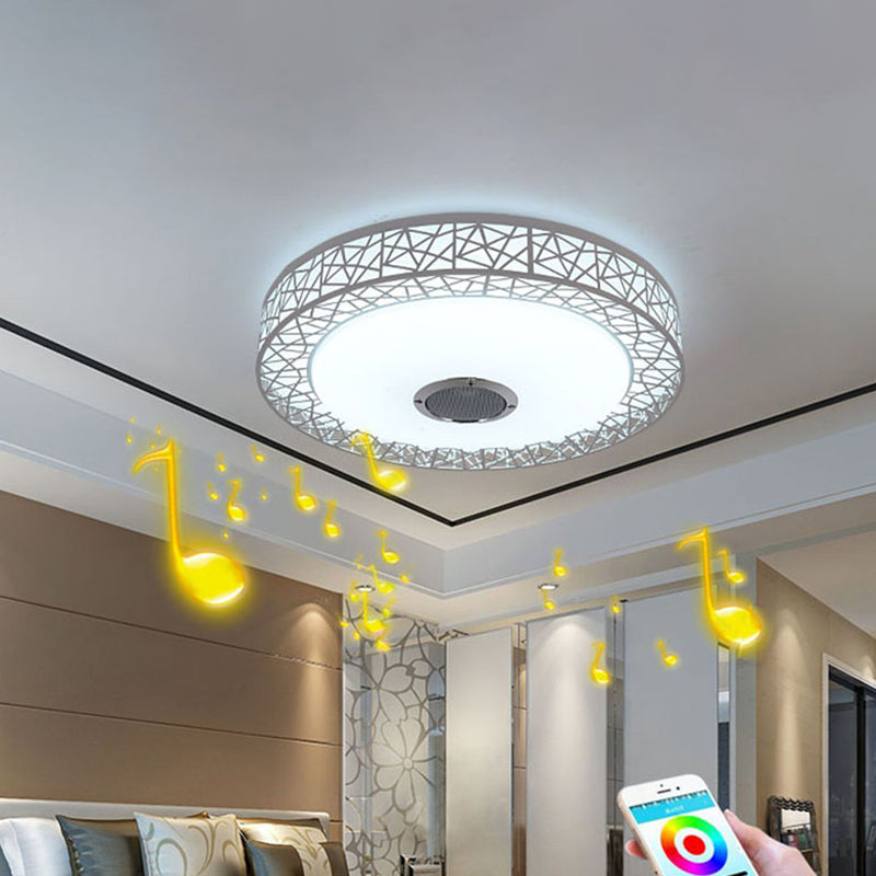Flush Mount Ceiling Fixture LED Light Smart Mobile Phone Control Foyer Light Room Light