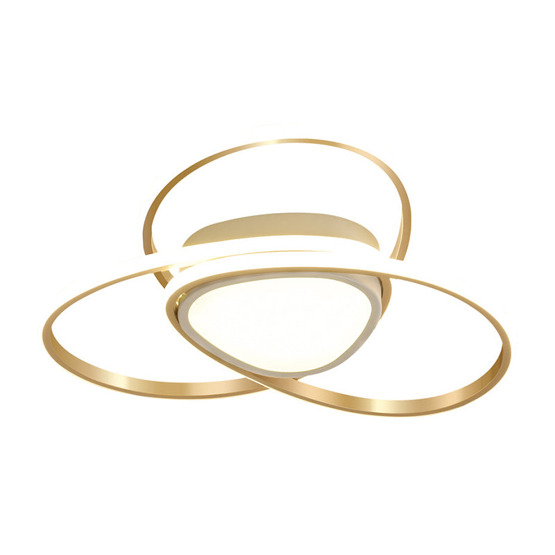 Gold Geometrical Ceiling Light Fixture Simple Style LED Metal Ceiling Flush Mount Light
