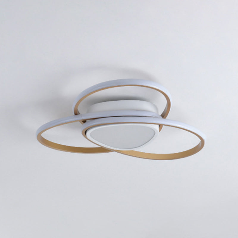 Gold Geometrical Ceiling Light Fixture Simple Style LED Metal Ceiling Flush Mount Light