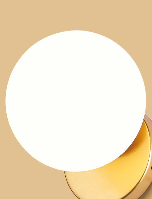 Modern Simplicity Indoor Wall Lamp 7.5" H Orb Glass Shade Mini Sconce Light for Bedroom