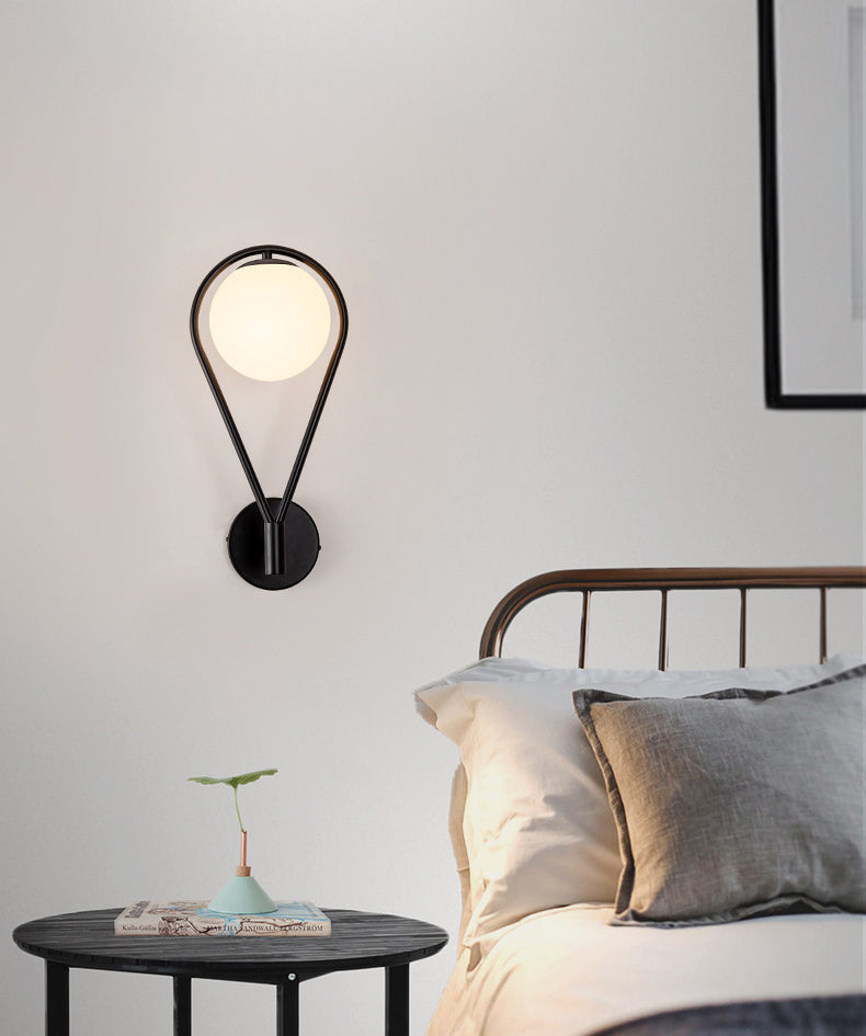 Modern Minimalist Style Global Wall Lighting Fixtures Glass 1 Light Sconce Light for Living Room