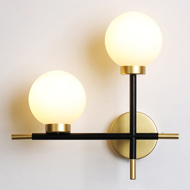 Modern Minimalist Style Global Wall Lighting Fixtures Sconce Light with Glass Shade for Living Room