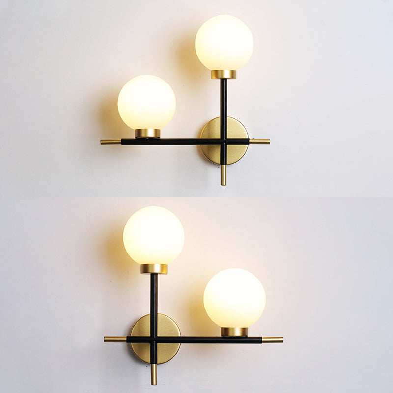 Modern Minimalist Style Global Wall Lighting Fixtures Sconce Light with Glass Shade for Living Room