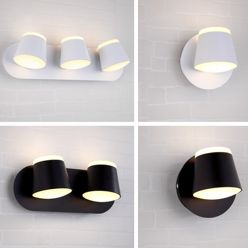 Modern Minimalist Style Half Cylinder Wall Light Sconces Acrylic Wall Lighting for Living Room