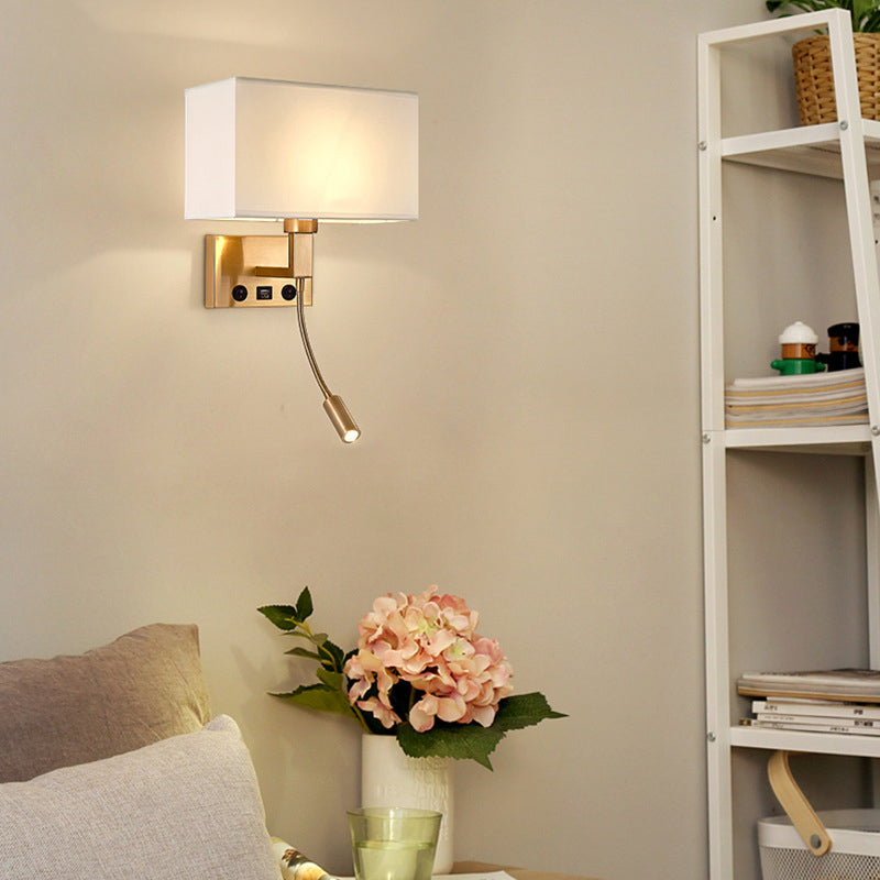 Lámpara de lectura LED de 20.5 pulgadas de altura Lámpara de lectura ajustable Lámpara de pared nórdica en latón