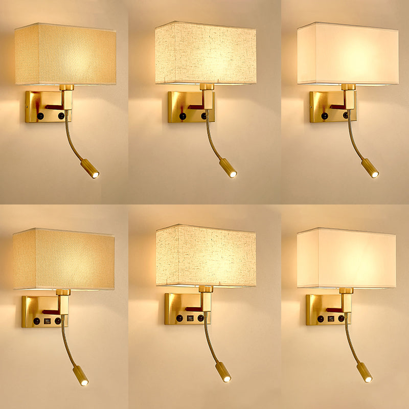 Lámpara de lectura LED de 20.5 pulgadas de altura Lámpara de lectura ajustable Lámpara de pared nórdica en latón