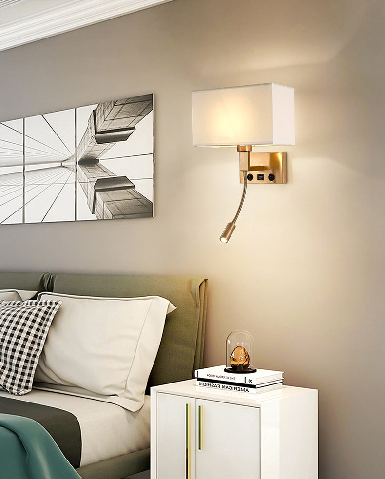 Lámpara de lectura LED de 20.5 pulgadas de altura Lámpara de lectura ajustable Lámpara de pared nórdica en latón