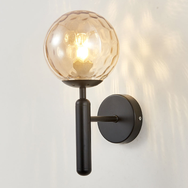 Glass Globe Shade Wall Light Fixture Nordic Style 1 Lights Wall Mount Lamp for Living Room Bedroom