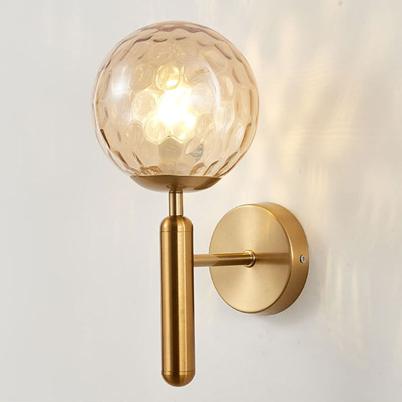 Glass Globe Shade Wall Light Fixture Nordic Style 1 Lights Wall Mount Lamp for Living Room Bedroom