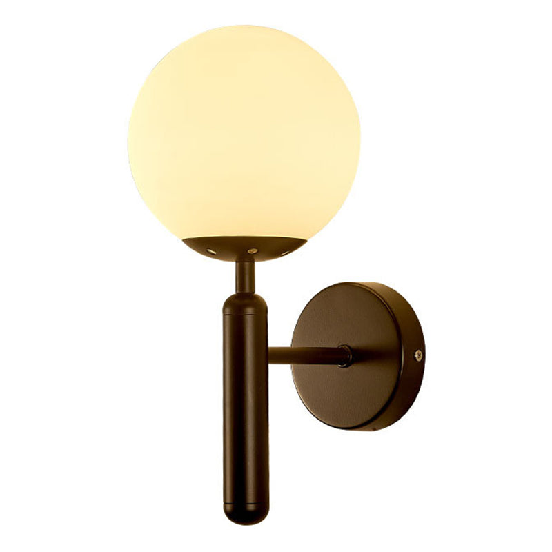 Glass Globe Shade Wall Light Fixture Nordic Style 1 Lights Wall Mount Lamp for Living Room Bedroom