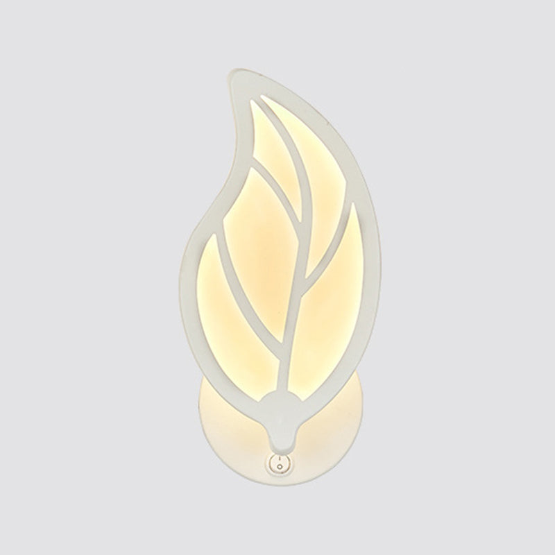 White Simplicity Acrylic LED Wall Lamp Contemporary Style Living Room Hallway Sconce Light