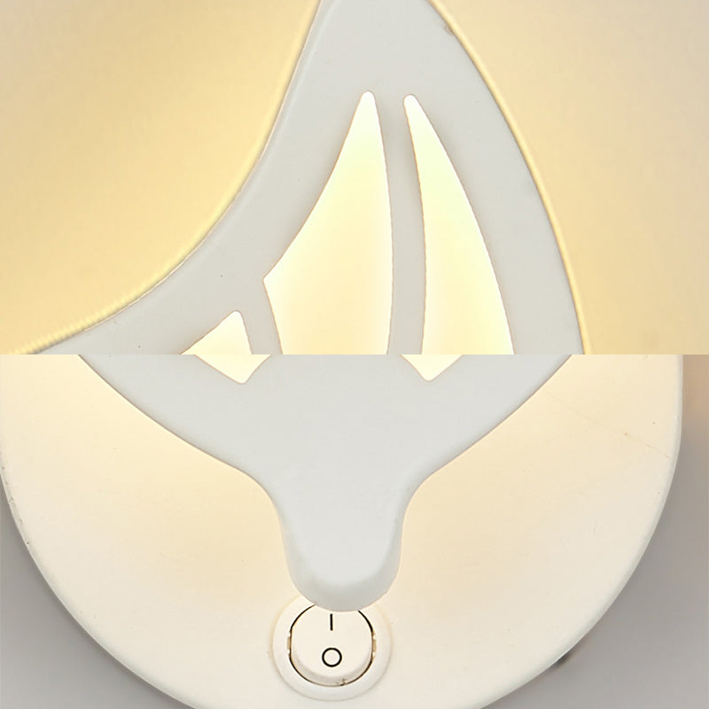 White Simplicity Acrylic LED Wall Lamp Contemporary Style Living Room Hallway Sconce Light