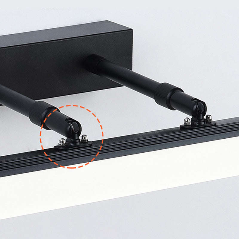 Modern Minimalist Style Linear Vanity Wall Light Fixtures Metal Vanity Lamp with Acrylic Shade