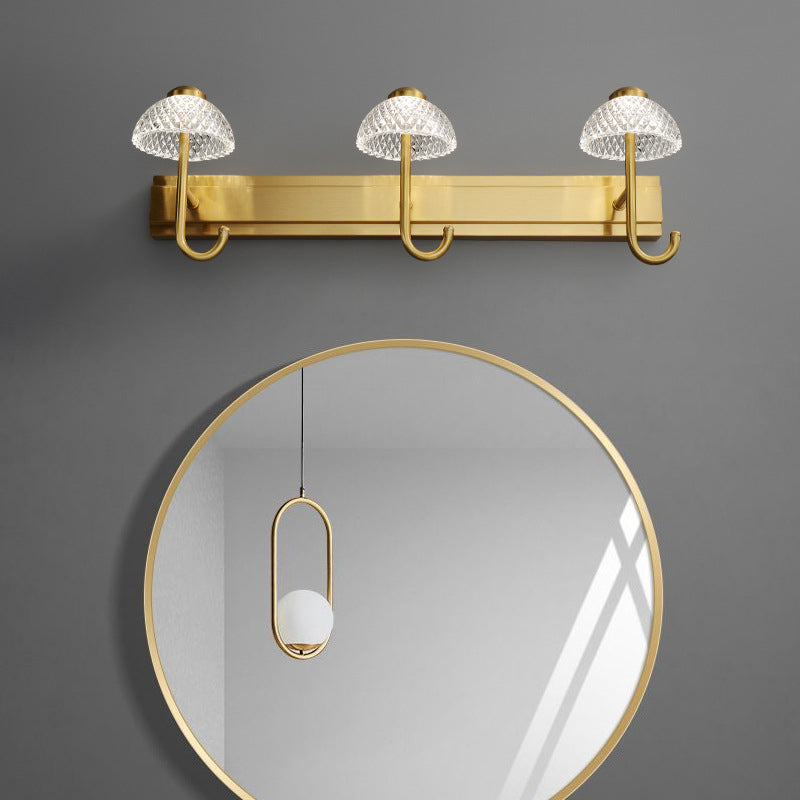 Modern Minimalist Style Wall Mounted Vanity Lights Copper Vanity Fixtures for Toilet